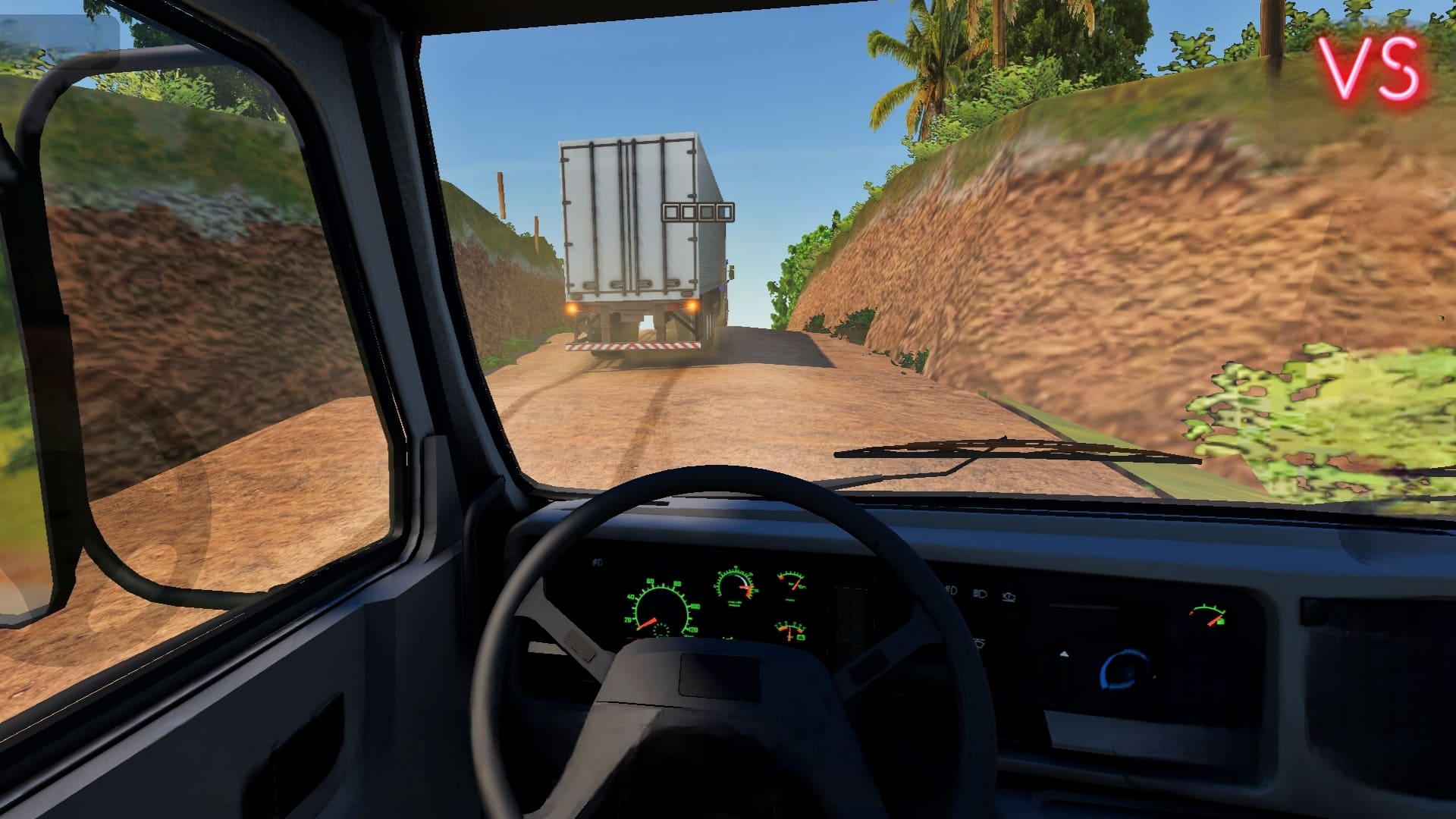 Dirigindo em uma estrada de Terra