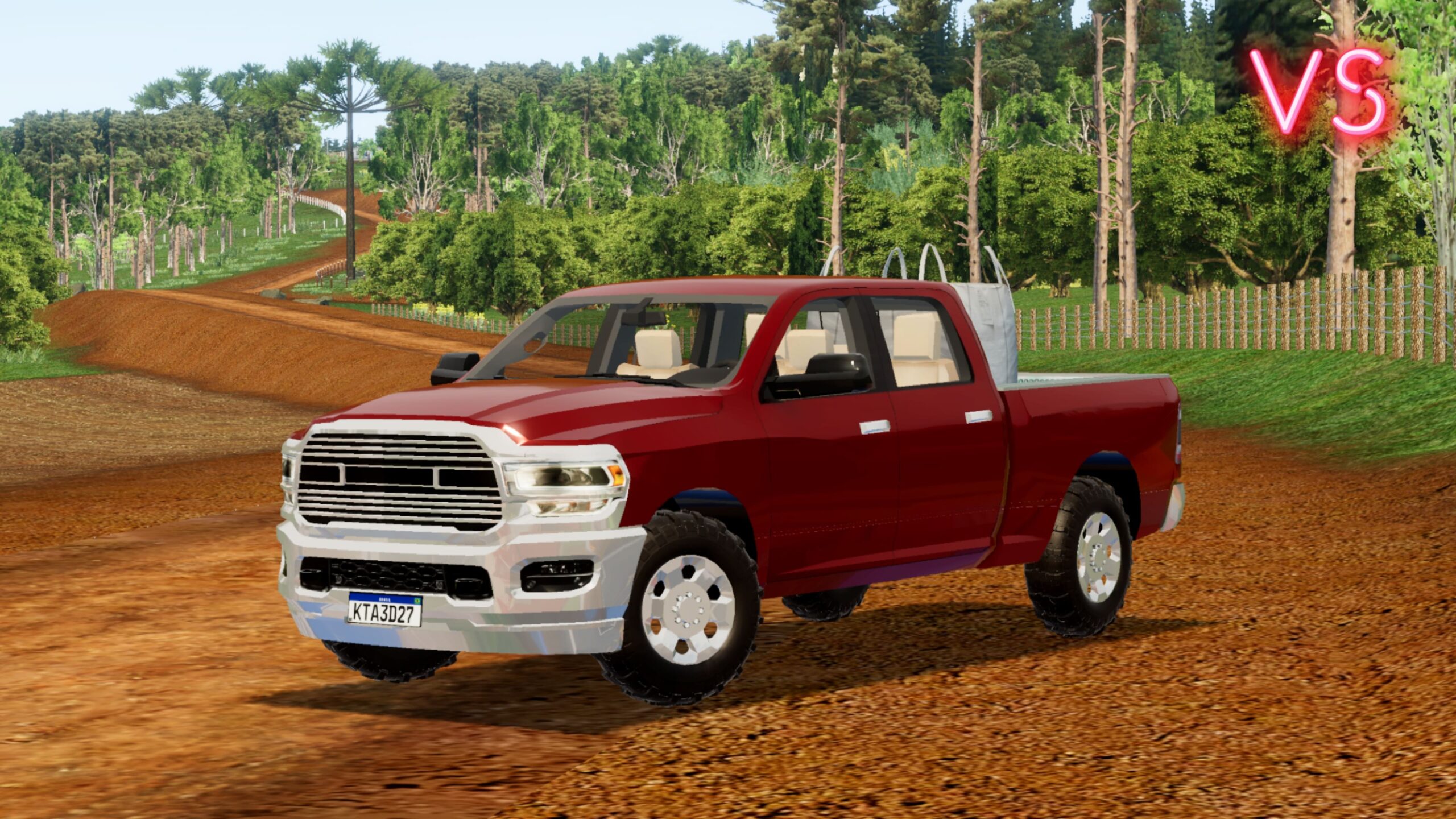 Camionete em meio a paisagem