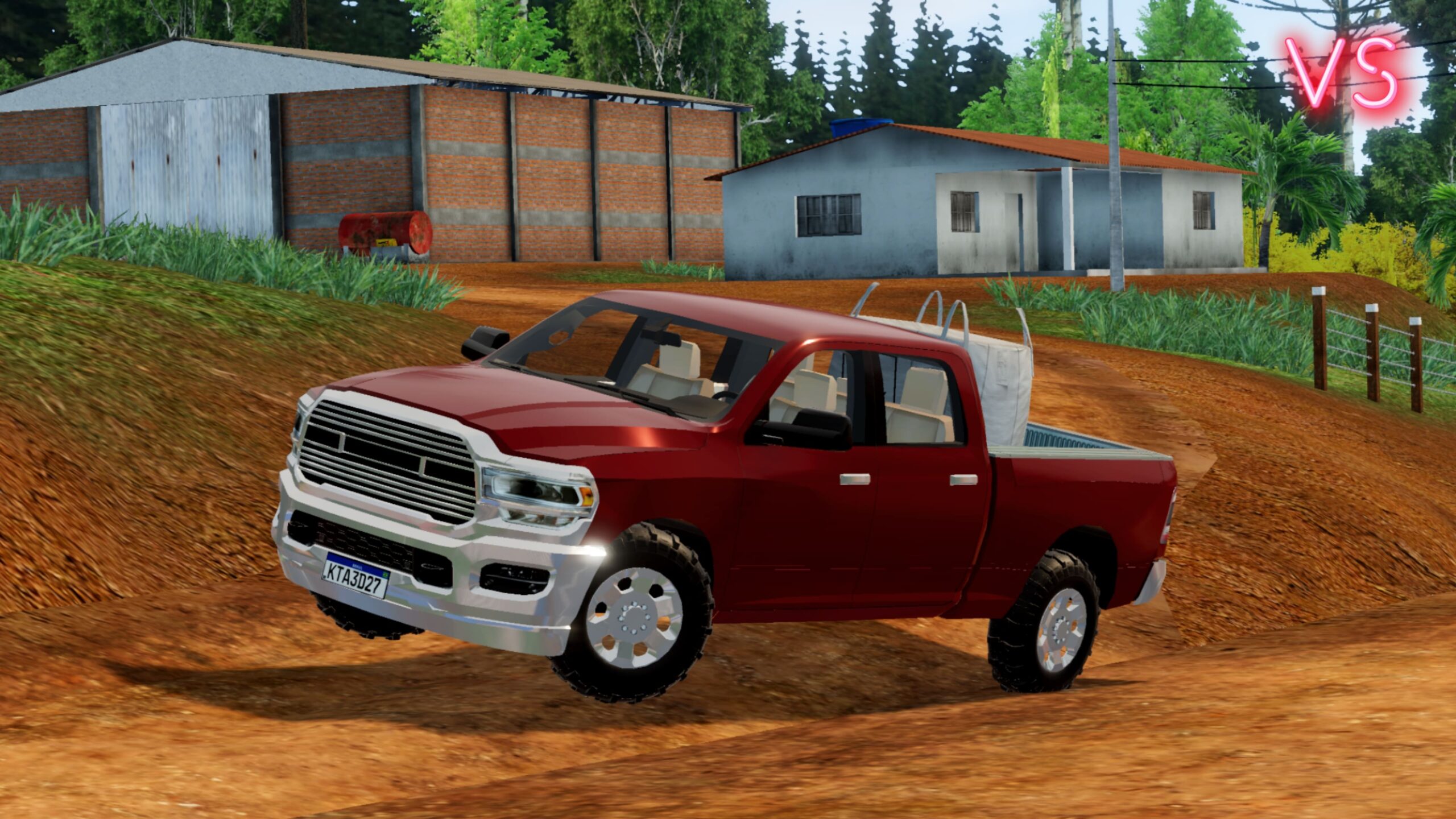 Camionete estacionada no Rancho