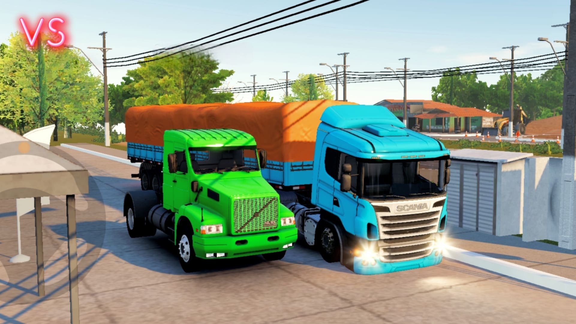 Dois Caminhões estacionados