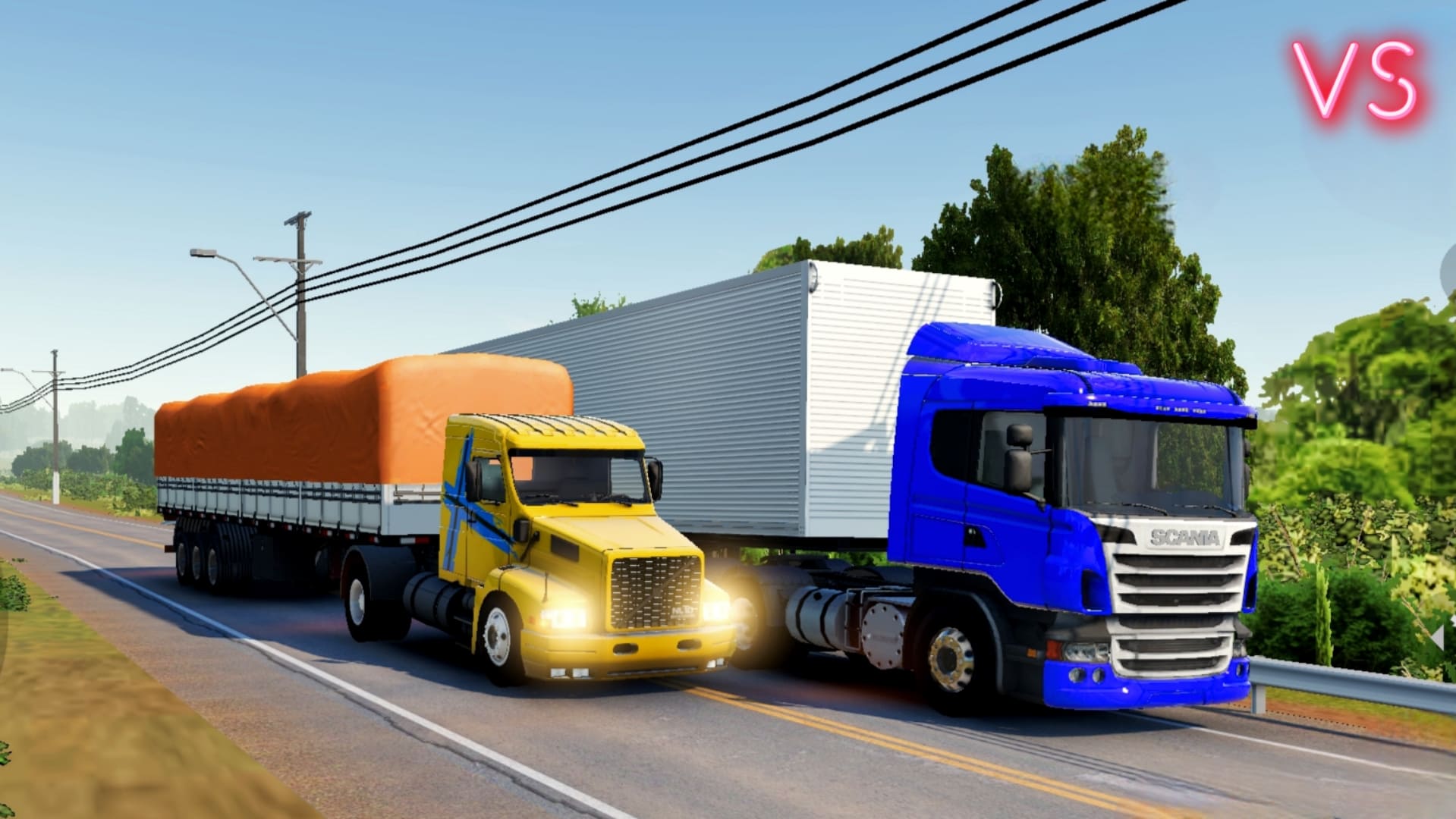 Caminhões na Rodovia