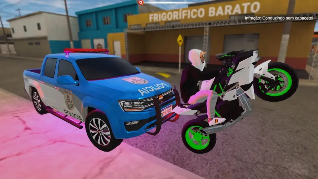 Fugindo no grau da viatura