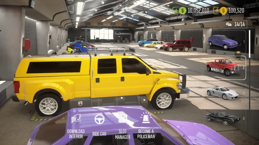 Todos os carros desbloqueados na Garagem do car parking multiplayer 2